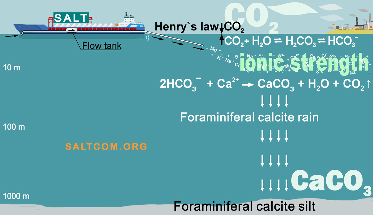  
CO2 sinking technology.
 Precipitation calcite CaCO3 from seawater.
We can STOP GLOBAL WARMING!
 SALTCOM.ORG
